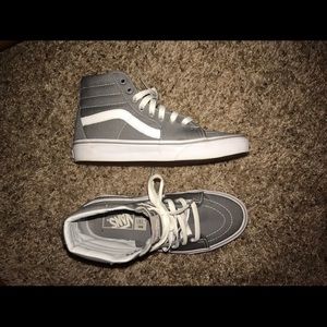 Gray canvas high top Vans 8